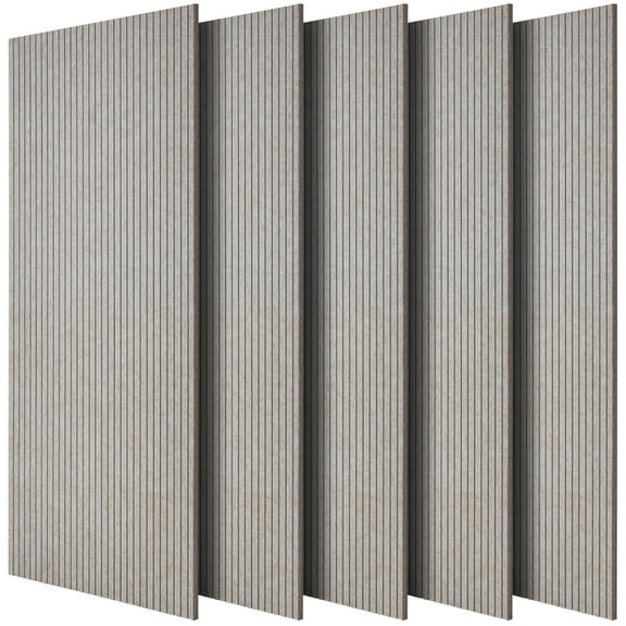 KFFKFF Set of 5 Sound Absorbing Panels, Adhesive Backed, Dimensions 47.2 x 23.6 x 0.4 inches, Noise Reduction Foam Panels, Constructed from Dense Polyester Fiber, Suitable for Home, Studio, Office