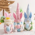 thumbnail image 4 of 3PCS Easter Gnomes Plush, Spring Easter Bunny Handmade Swedish Tomte with Easter Eggs Elf Stuffed Doll Rabbit Faceless Gnome Decorations for Easter Favor Gifts Home Table Ornament, 4 of 7