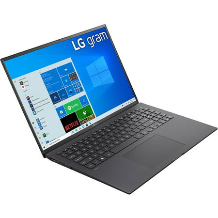 LG gram 16" Laptop, Intel Core i7 i7-1165G7, 16GB RAM, 256GB SSD, Windows 10 Home, Black, 16Z90P-K.AAB6U1
