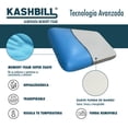 thumbnail image 4 of Almohada Kashbill Memory Foam Blue Gel, Hipoalergénica, Antibacterial y Transpirable - Máximo Confort y Frescura 60x40, 4 of 5