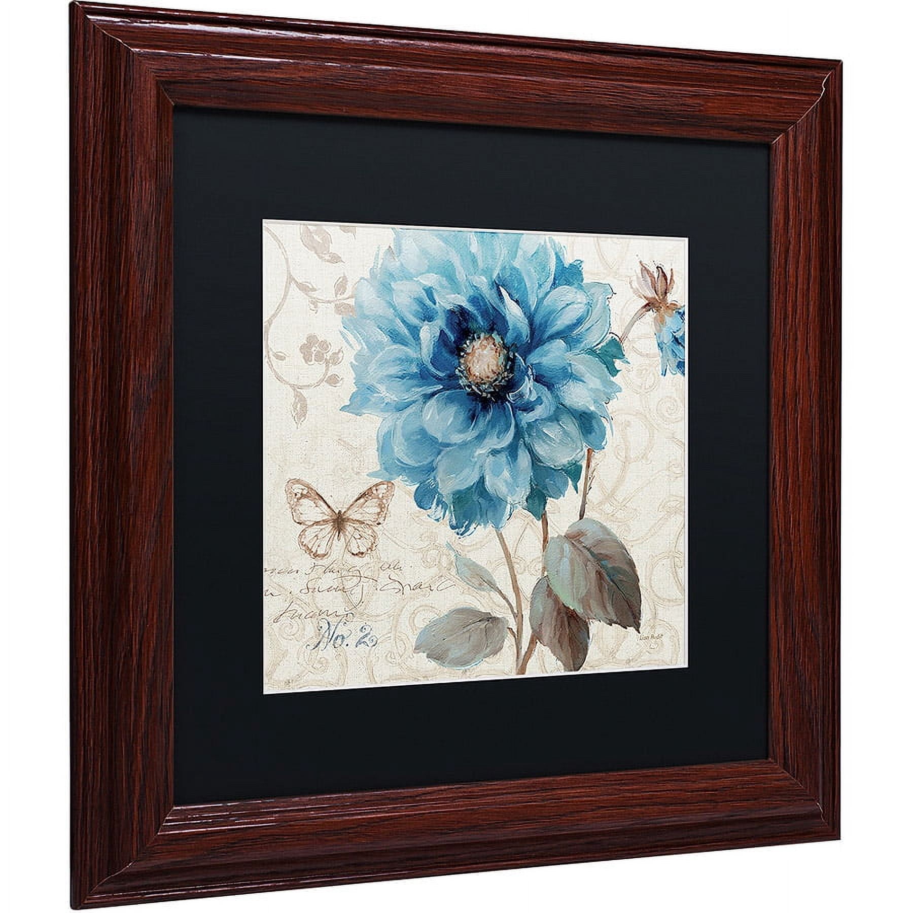 Trademark Fine Art "A Blue Note II" Canvas Art by Lisa Audit, Black Matte, Wood Frame