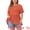 Orange, variant on DARING DIVA Women's Plus Polka Dots Crew Neck Peplum Blouse 4X Dark Green