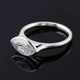 thumbnail image 3 of solitaire jewels 1.5CT East West Bezel Set Marquis Moissanite Engagement Ring For Women, 18K White Gold, 3 of 9