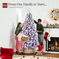 thumbnail image 5 of Best Choice Products Artificial Flocked Christmas Tree, 6ft Premium Unlit Colorful Pine Holiday Decor w/Stand - Lavender, 5 of 9