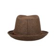 thumbnail image 3 of Simplicity Panama Style Fedora Straw Sun Hat with Leather Belt, Dark Brown, LXL, 3 of 4