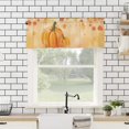 thumbnail image 4 of Valance Curtain for Kitchen, Thanksgiving Fall Maple Leaves Pumpkins Window Valance for Living Room Scroll,Rod Pocket Valances for Bedroom Decor,Window Treatment Valance 1 Panel 18" x 54", 4 of 6