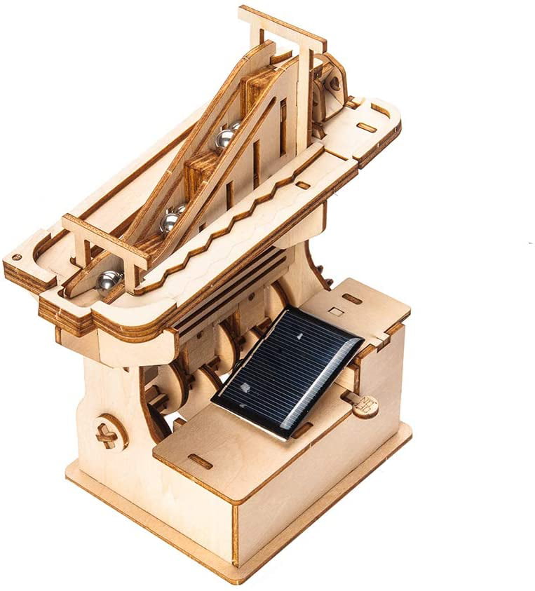 ROKR Mechanical Gear Model Building Kits DIY Wooden Marble Run STEM Handmade Toy 