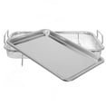 thumbnail image 4 of 2pcs Stainless Steel Air Fryer Basket and Tray Sets, Oven Baking Pan Roasting Trays Fries Bacon Chicken Air Fryer Tray for Fries, Chicken, Outdoor BBQ, 4 of 6