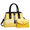 Yellow, variant on Women's Gradient Blue Premium PU Croc-Embossed Handbag Set (2pcs: Tote + Wallet) - Spacious, Detachable Strap, Durable & Easy-Clean