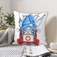 thumbnail image 4 of KLL Medicine Gnome Truck Red Decorative Throw Pillow Covers Velvet Soft for Couch Sofa Bedroom Living Room Outdoor (No pillow core)- 20"x20", 4 of 5