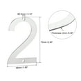 thumbnail image 2 of Uxcell 3 Inch 304 Stainless Steel House Number Polishing for Door Mailbox(Number 2), 2 of 5