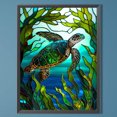 thumbnail image 3 of Pintura de diamante de vitral AB Wdftyju tortuga marina 5D 45x70cm, 3 of 9