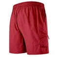 thumbnail image 5 of MIXUE Mens Shorts Summer Solid Color Sunscreen Sports Breathable Quick Drying Casual Loose Comfortable Trendy Pocket Mens Workout Shorts Sportwear,Red,XXL, 5 of 5