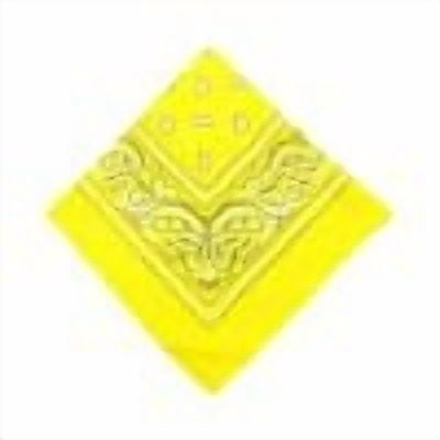 Paisley Print Bandana Scarf for Unisex with Classic Pattern,Soft Cotton Square Headwrap for Daily and Accessory Wear Yellow
