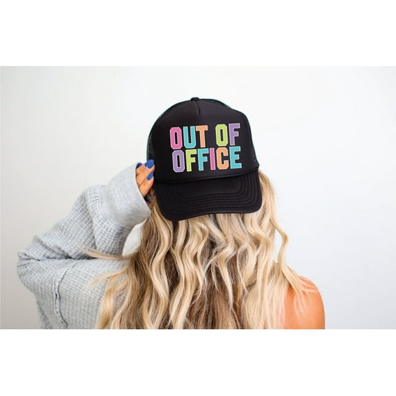 Out of Office Black Unisex Otto Trucker Hat