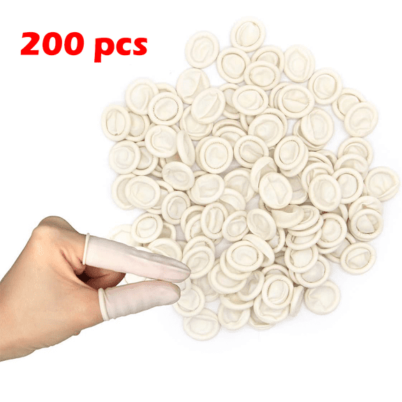 Gel Finger Cots, Finger Protector Support(200 PCS) NEW MATERIAL Finger Sleeves Great for Trigger Finger, Hand Eczema, Finger Cracking, Finger Arthritis and More