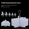 thumbnail image 4 of 50Pcs Fishing Hook Bonnets durable treble hooks sheath case safety protector Holders case Bonnets hook sheath cover Protector yellow 2, 4 of 6