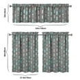 thumbnail image 6 of Kitchen Curtains 36 Inch Short - 3 Panel Set, Rod Pocket Window Curtain, Boho Floral Tribal Style, 100% Polyester for Farmhouse, Kitchen, Cafe, Bedroom, Easy Wash, 6 of 6