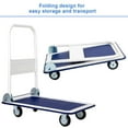 thumbnail image 4 of Costway 330lbs Platform Cart Dolly Foldable Push Hand Iron, 4 of 9