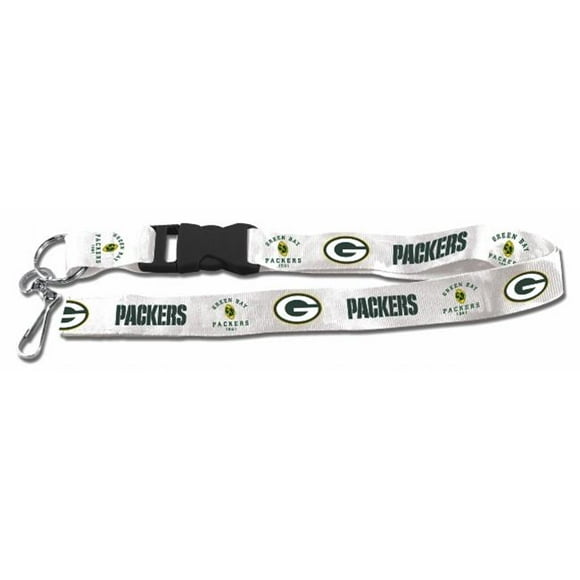 Green Bay Packers Lanyard - Breakaway with Key Ring - Retro Style