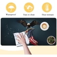 thumbnail image 4 of American Bald Eagle with American Flag Desk Mat,Large Gaming Mouse Pad,Non-Slip Rubber Base Mousepad with Stitched Edges,Waterproof Mouse Mat Desk Pad for Work, Game, Office (31.5x15.7 in), 4 of 6