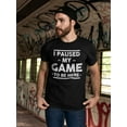thumbnail image 2 of Smartprints Mens Graphic Tee Black - Funny Gaming Quote 100% Cotton Regular Fit, 2 of 4