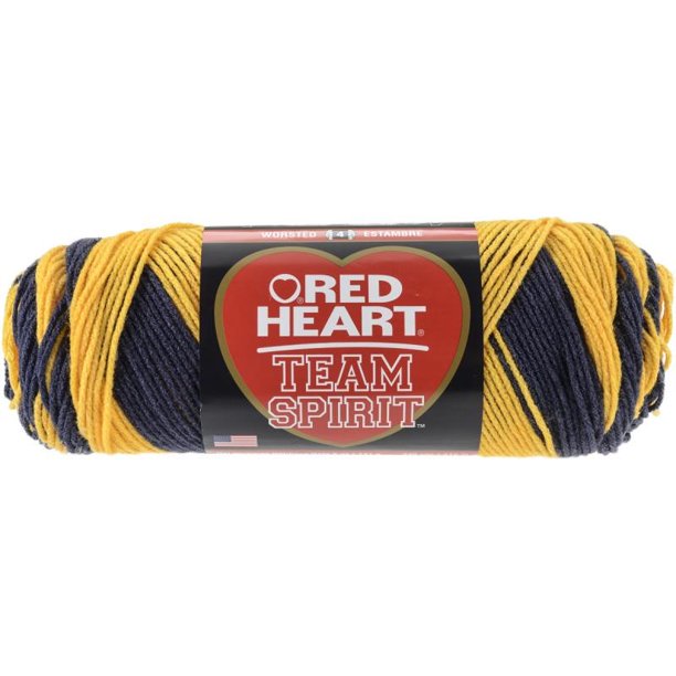 Red Heart Team Spirit Yarn-navy & Gold - Walmart.com - Walmart.com