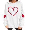 thumbnail image 5 of Valentine Sweatshirts For Women 2026 Cotton Couples Heart Graphic Crewneck Pullover Soft Fashion Valentines Sweat Shirts, 5 of 9