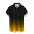 thumbnail image 2 of S-5X Plus Size Shirts for Men with Pocket Big & Tall Short Sleeve T-Shirts Button-Down Collared Gradient Printed Hawaiian Beach Tshirts Tees, 2 of 5