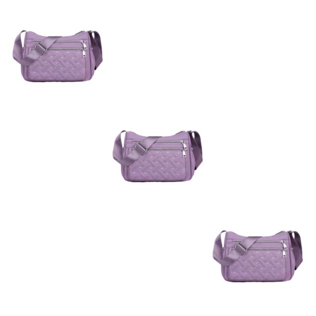 Guardoinrt Multipurpose Premium Crossbody Bag With Large Capacity Polyester Messenger Bag Multiple Occations Gift Premiun light purple 3Set