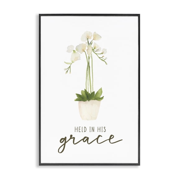 Stupell Industries Rustic Lodge Held In His Grace Black Framed Giclee Art, 12 x 18, by Blue Chair Blessing