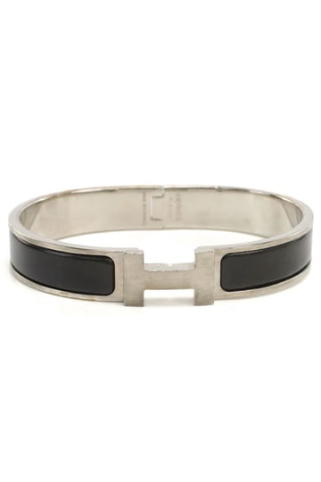Hermes Click GM Anise Green Silver Metal Enamel Belt Hermes Enamel Extra Wide Clic Clac H Bracelet GM Vert Anis  main image 4