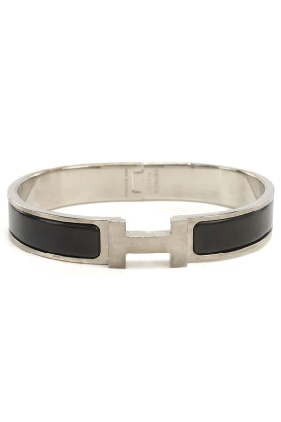 Pre-Owned HERMES Hermes Click H Bracelet for Women, Silver