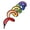S, variant on Multicolors Rainbow Winds Twisters Curlie Spinner, Decorative Spinner for Yard Eye Catching Outdoor Decoration