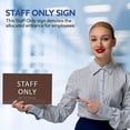 thumbnail image 5 of 6" X4" Staff Only Sign- Tactile Graphics Grade 2 Braille Text | ADA Compliant Modern Utility Wall Mount Plastic Signs For Schools, Offices, Businesses, Apartments & Restaurants, 5 of 7
