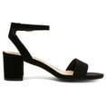 thumbnail image 2 of DREAM PAIRS Women's Open Toe Low Block Heels Sandals Party Dress Pumps Shoes, 2 of 3