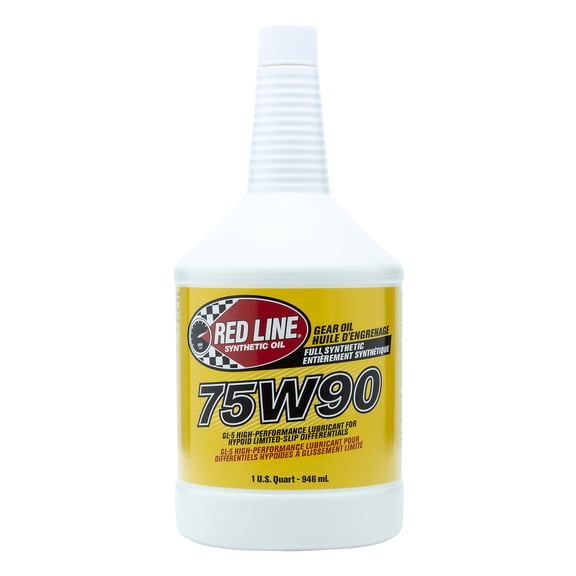 Red Line 57904 75W90 GL-5 Synthetic Gear Oil for Hypoid Limited Slip Differentials - 1 Quart