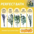 thumbnail image 3 of Ramo de 5 tipos de flores secas de eucalipto y lavanda para ducha, de 4,5 a 5,2 m, con hojas de eucalipto naturales, frescas y preservadas, y limón para colgar., 3 of 5