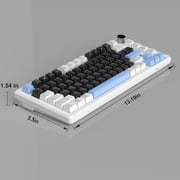 MageGee 75% Mechanical Gaming Keyboard, Red Switches, EVA Foam, Knob Control, STAR75 Portable NKRO