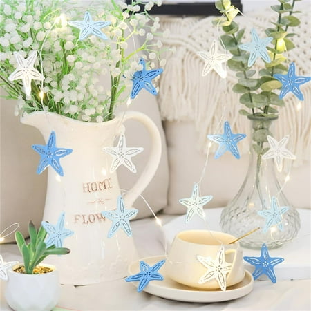 

ZAGHNRENJ LED Wooden Shell Star Seabed Decorative Light String Gifts Fairy Lights Valentine‘s Day 6.6ft 20LED Battery Operated String Lights Ornaments Indoor Outdoor Wedding Festoon Party ABM-315