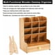 thumbnail image 3 of Organizador de bolígrafos de madera, caja multifuncional para portalápices, papelería de escritorio, fácil montaje, almacenamiento de suministros de arte para el hogar y la Oficina, 3 of 5