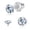 White, variant on Moissanite Stud Earrings for Women |Round Cut D Color VVS1 Clarity ,F136 Implant Grade Titanium Earrings Stud,Hypoallergenic Earrings,Earrings for Men and Women,Everyday Studs