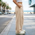 thumbnail image 6 of Sentmoon Sweats for Women Elastic Waist Active Fit Pants with Pockets Solid Color Loose Long Women Casual Pants Fall S-3XL, 6 of 8