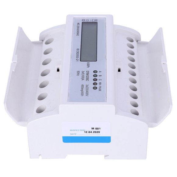 Medidor de consumo de energía eléctrica digital de 230/400 V, 5-100 A, medidor de KWh trifásico con pantalla LCD