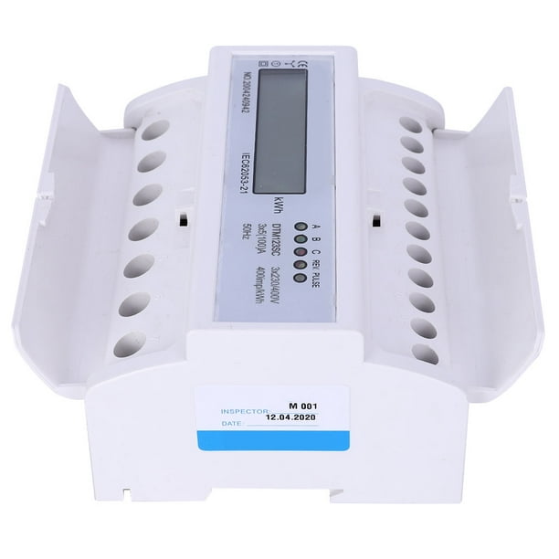 Medidor de consumo de energía eléctrica digital de 230/400 V, 5-100 A, medidor de KWh trifásico con pantalla LCD