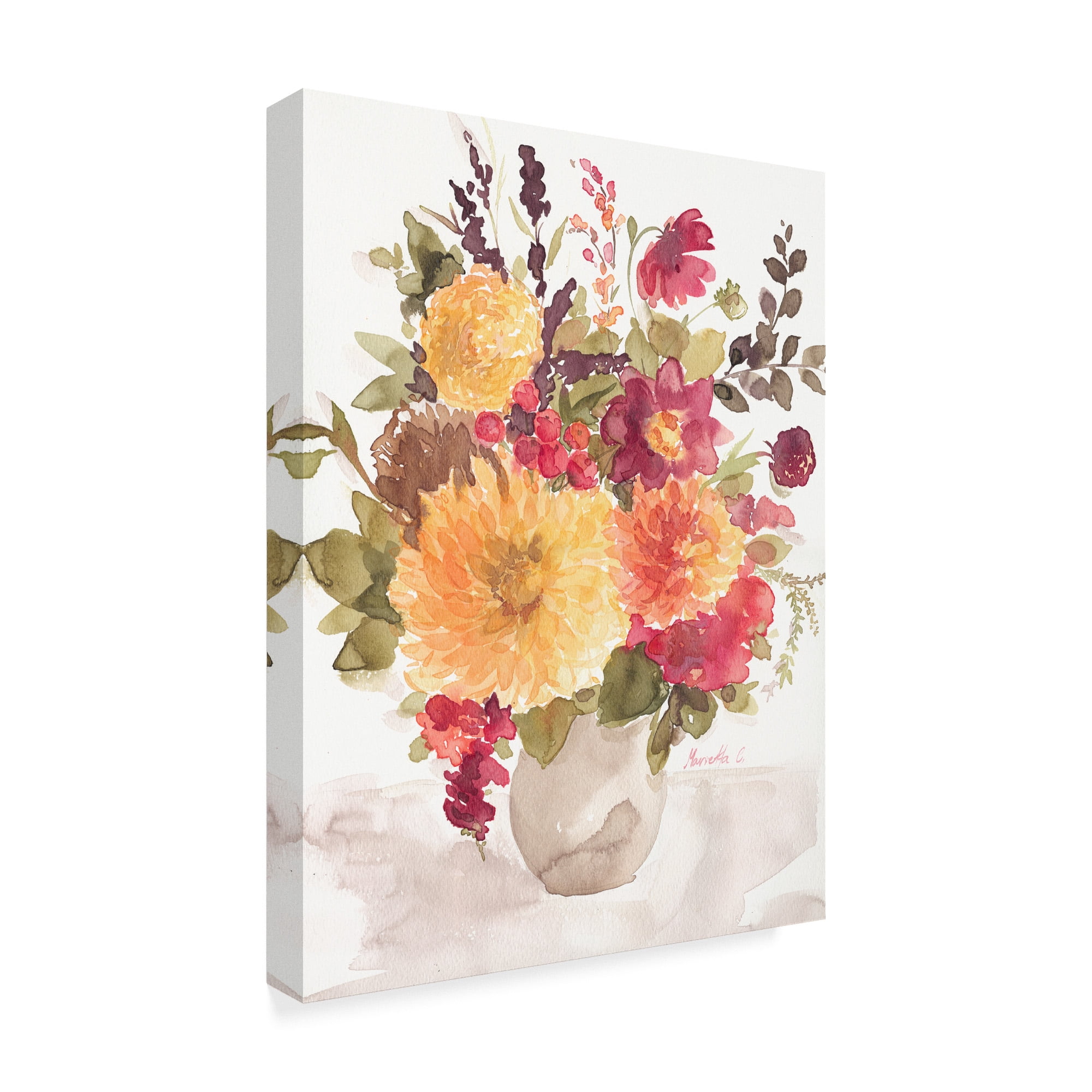 Trademark Fine Art 'Delicate Flowers 2' Canvas Art by Marietta Cohen Art And Design
