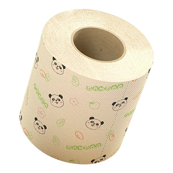 Raindrops Panda Print Toilet Paper Bamboo Pulp Multi Design for Home Use