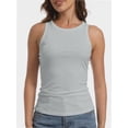 thumbnail image 6 of Women’s Ribbed Crop Tank Top – Crew Neck, Racerback, Sleeveless, Slim Fit, Summer Basic Size S-XL, 6 of 6