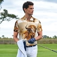 thumbnail image 6 of Balery Yak Printed Men’s Short Sleeve Polo Shirt, Midweight Men's Shirt,Golf Polo shirts -, 6 of 9