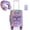 Purple Butterfly, variant on Mermaid Kids Luggage Sets 2 Piece with Neck Pillow Airplane Small Suitcases with Wheels for Girls Rolling Suitcase Travel Essentials